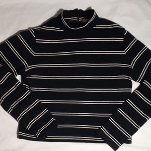 Black and White Turtleneck